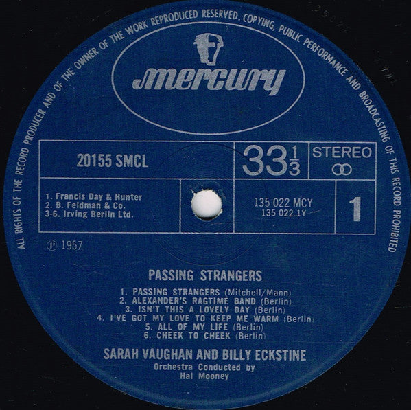 Billy Eckstine & Sarah Vaughan : Passing Strangers (LP, Album)