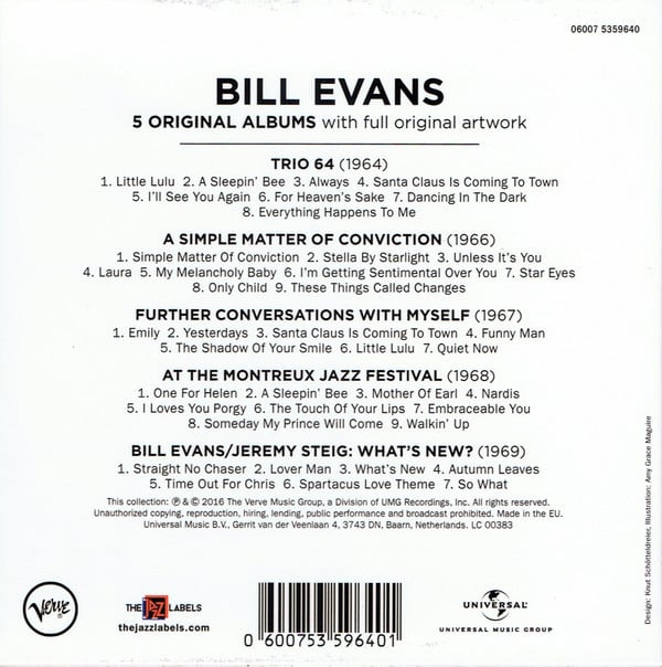 Bill Evans : 5 Original Albums (5xCD, Album, RE + Box, Comp)