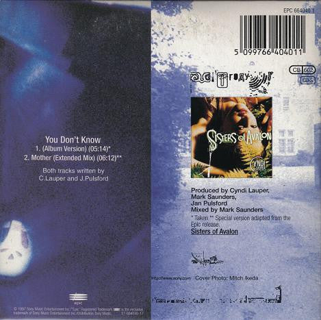 Cyndi Lauper : You Don't Know (CD, Single, Car)