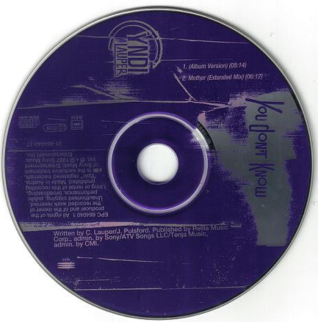 Cyndi Lauper : You Don't Know (CD, Single, Car)