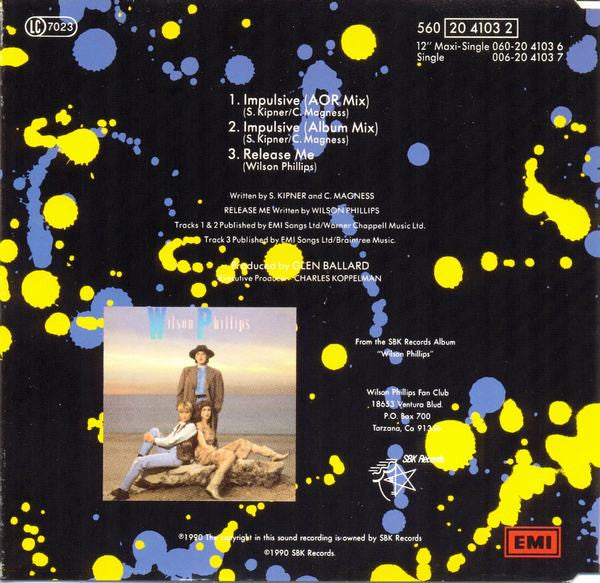 Wilson Phillips : Impulsive (CD, Maxi)