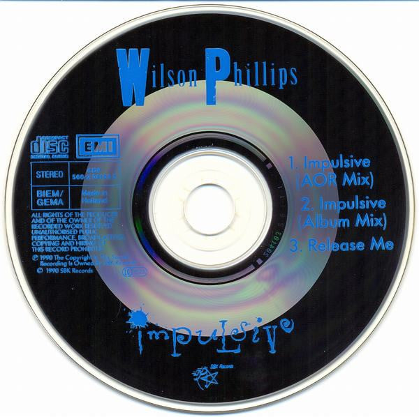 Wilson Phillips : Impulsive (CD, Maxi)