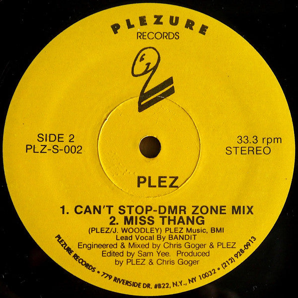 Plez : Can't Stop (12")