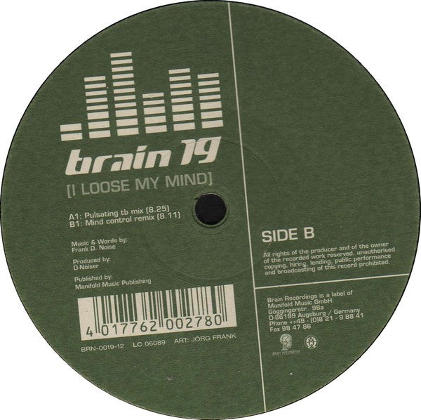 Brain : I Loose My Mind (12")
