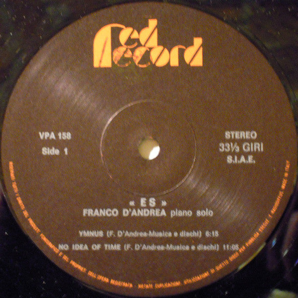 Franco D'Andrea : ES (LP, Album)