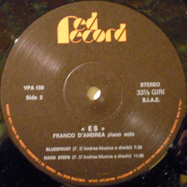 Franco D'Andrea : ES (LP, Album)