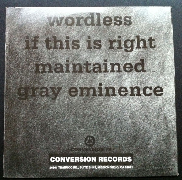 Relapse (3) : If This Is Right (7")