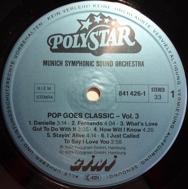 Munich Symphonic Sound Orchestra : The Sensation Of Sound - Pop Goes Classic Vol. 3 (LP)
