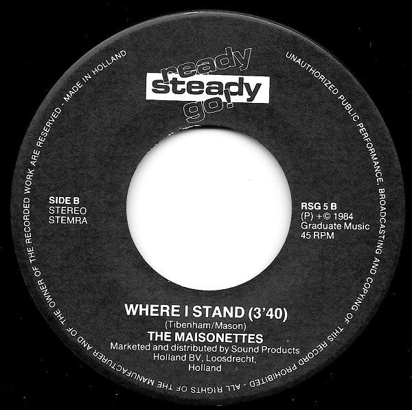 The Maisonettes : Two Can Have A Party (7", Single)