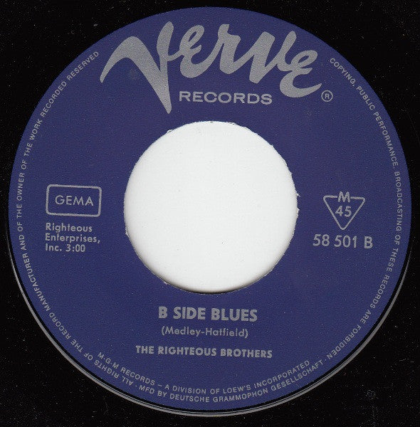 The Righteous Brothers : Soul & Inspiration (7", Single, Mono)