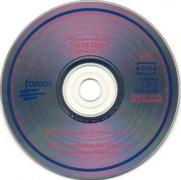 Pyotr Ilyich Tchaikovsky : Pathetique Symphony No.6 (2xCD, Comp)
