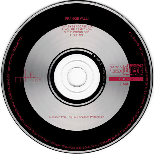 Frankie Valli : CD Single Classic (CD, Single, Comp)