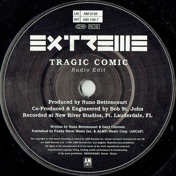 Extreme (2) : Tragic Comic (7", S/Sided, Etch, S/Edition)