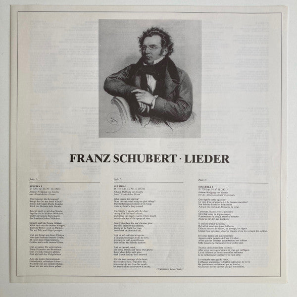 Franz Schubert, Gundula Janowitz, Irwin Gage : Lieder (LP)