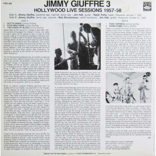 The Jimmy Giuffre Trio : Hollywood Live Sessions 1957-58 (LP)