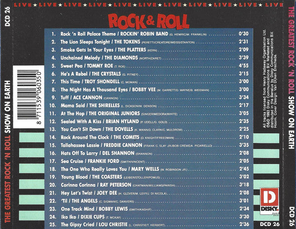 Various : The Greatest Rock & Roll Show On Earth 2 (CD, Comp)