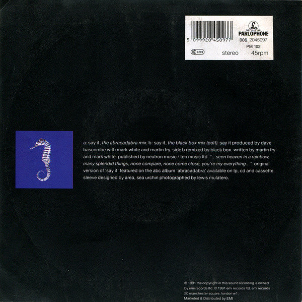 ABC : Say It (7", Single)