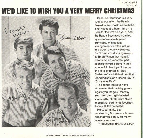 The Beach Boys : The Beach Boys' Christmas Album (CD, Album, RE)