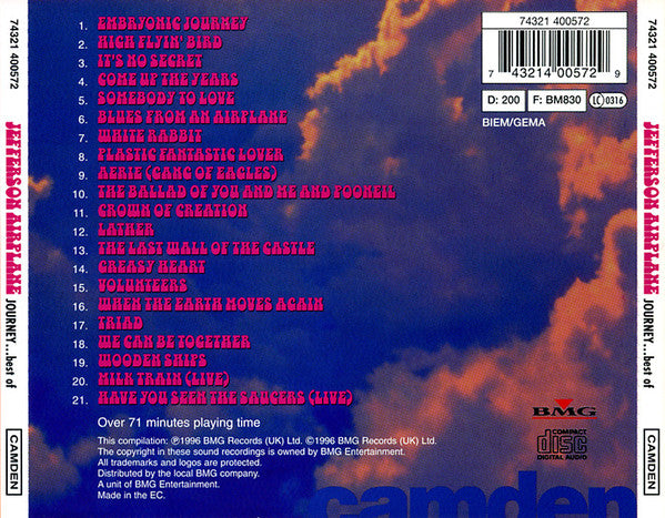 Jefferson Airplane : Journey...The Best Of (CD, Comp)