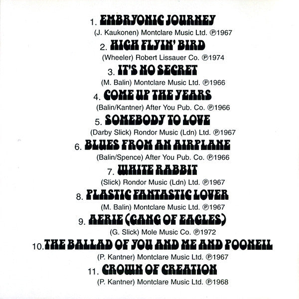 Jefferson Airplane : Journey...The Best Of (CD, Comp)