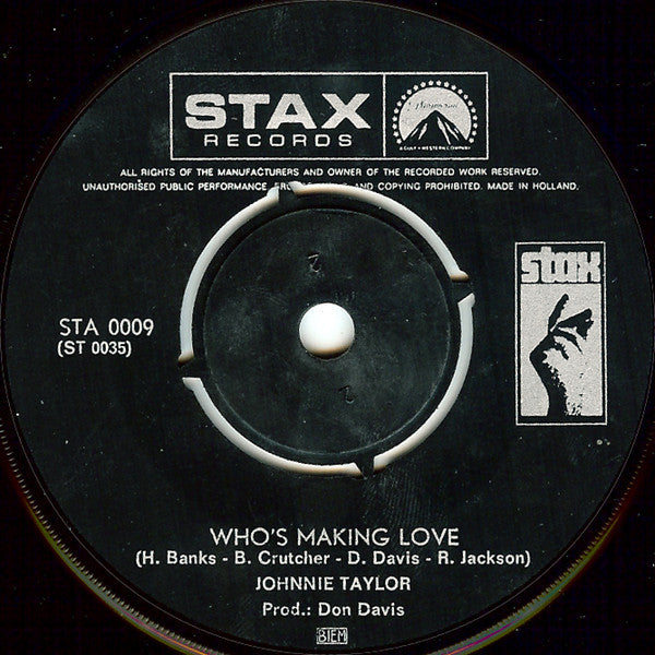 Johnnie Taylor : Who's Making Love (7", Single)