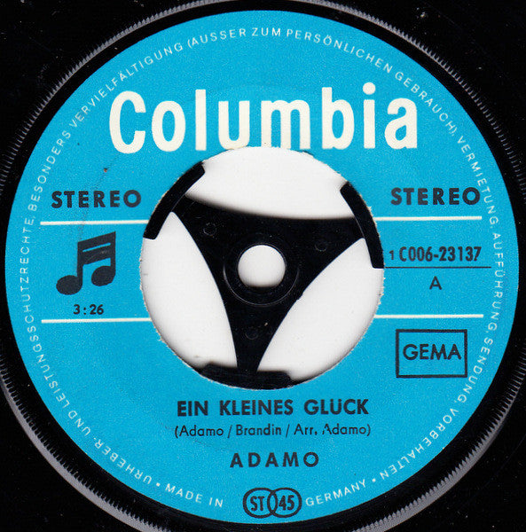 Adamo : Ein Kleines Glück / Wie Mach' Ich Dir Das Klar? (Ich Lieb' Dich) (7", Single)