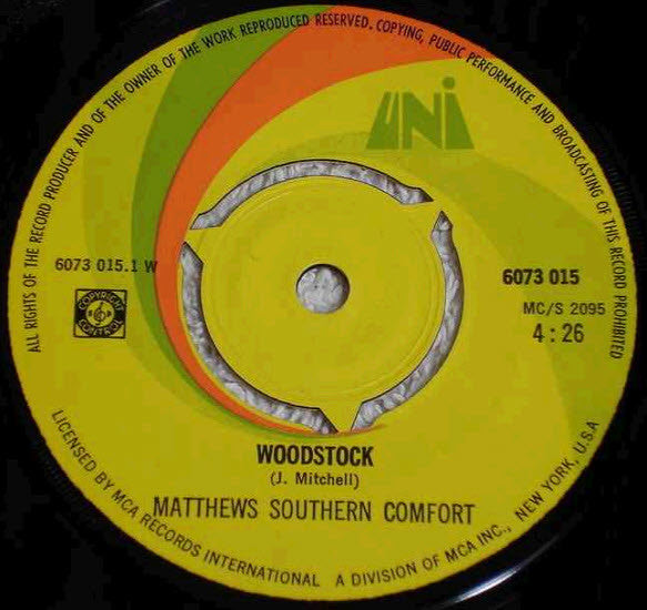 Matthews' Southern Comfort : Woodstock (7", Pus)