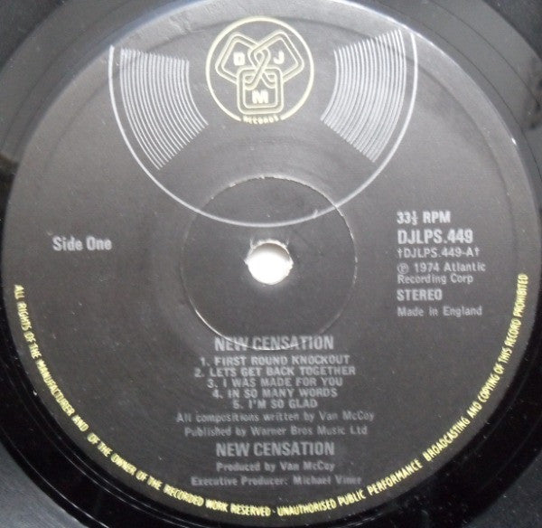 The New Censation : New Censation (LP, Album)