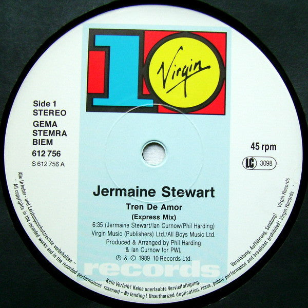 Jermaine Stewart : Tren De Amor (12", Maxi)