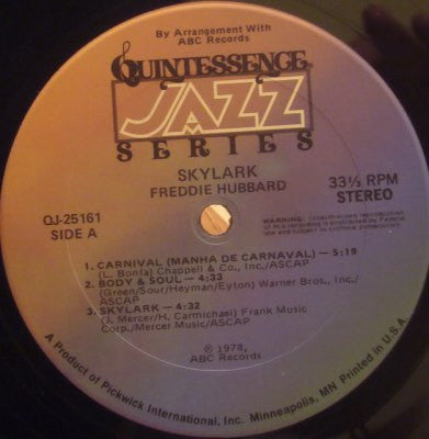 Freddie Hubbard : Skylark (LP, Album, RM)