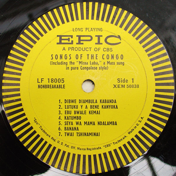 Les Troubadours Du Roi Baudouin : Songs Of The Congo (LP, Album)