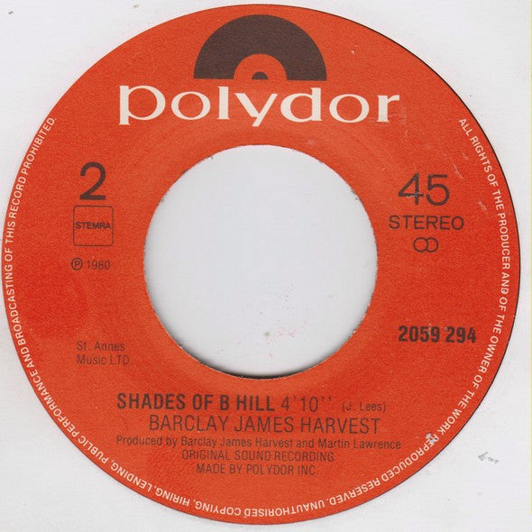 Barclay James Harvest : Life Is For Living (7", Single)