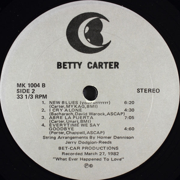 Betty Carter : Whatever Happened To Love? (LP, Album)