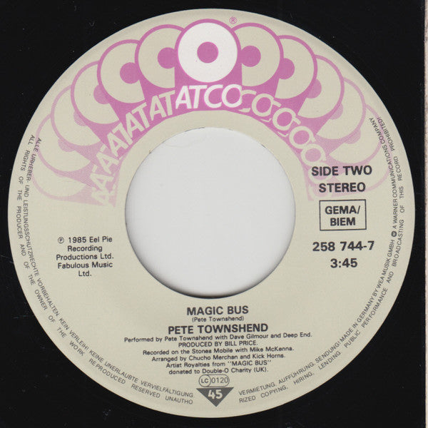 Pete Townshend : Give Blood (7", Single)