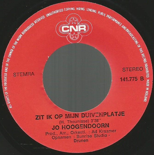 Jo Hoogendoorn : Daar Komt Munne Witpen Aan (7", Single)