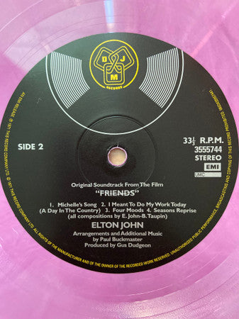 Elton John : Friends (Original Soundtrack) (LP, Album, RE, Pin)