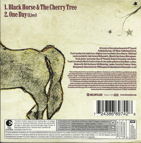 KT Tunstall : Black Horse & The Cherry Tree (CD, Single, Copy Prot., Car)