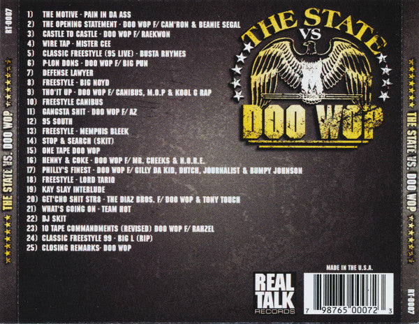 Doo Wop : The State Vs. Doo Wop (CD, Mixed)