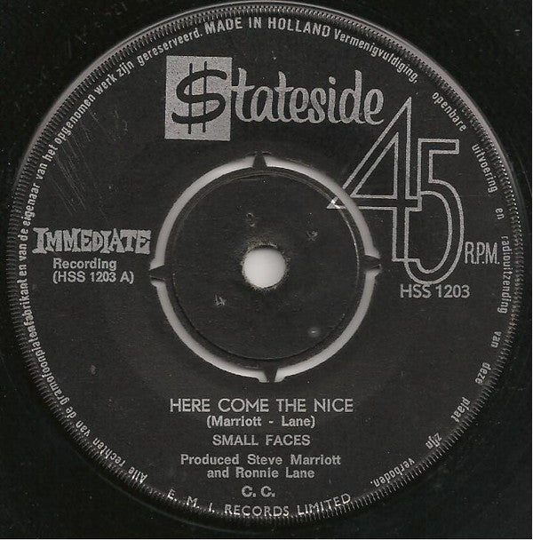 Small Faces : Here Come The Nice / Talk To You (7", Single)