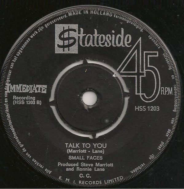 Small Faces : Here Come The Nice / Talk To You (7", Single)