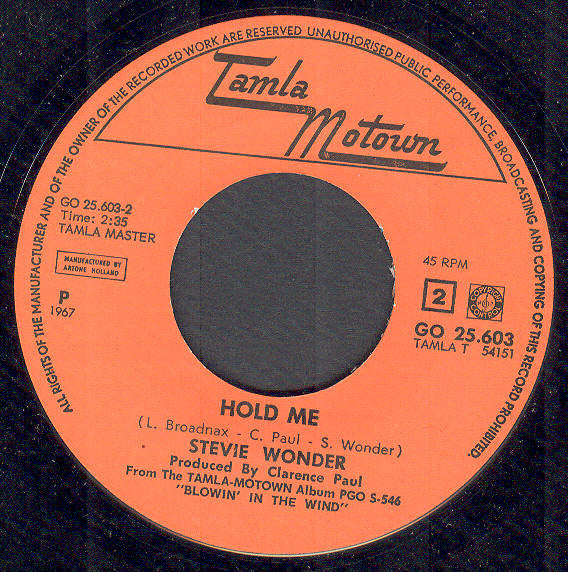 Stevie Wonder : I Was Made To Love Her (7", Single)
