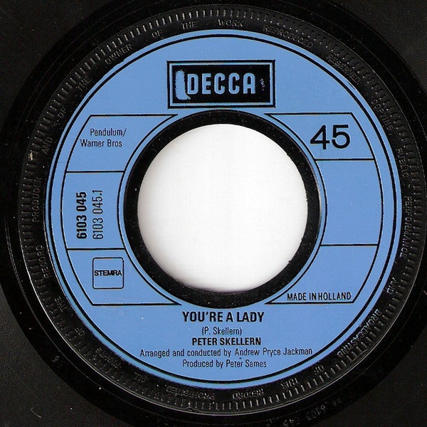 Peter Skellern : You're A Lady (7", Single)