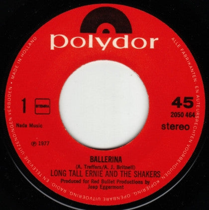Long Tall Ernie And The Shakers : Ballerina (7", Single)