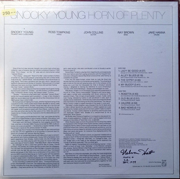 Snooky Young : Horn Of Plenty (LP, Album)