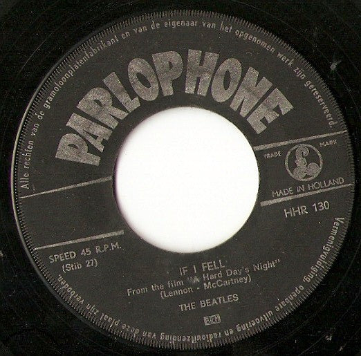 The Beatles : If I Fell / And I Love Her (7", Single, Juk)