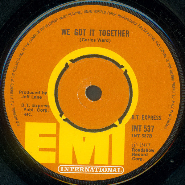 B.T. Express : Funky Music (Don't Laugh At My Funk) (7", Single)