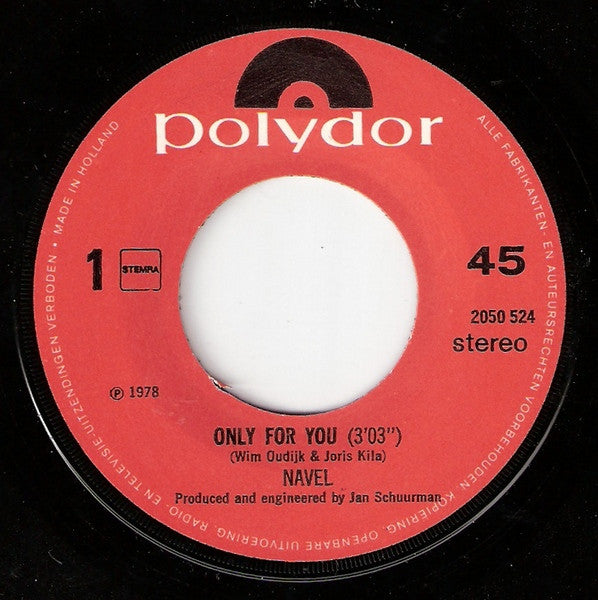 Navel (3) : Only For You (7", Single)