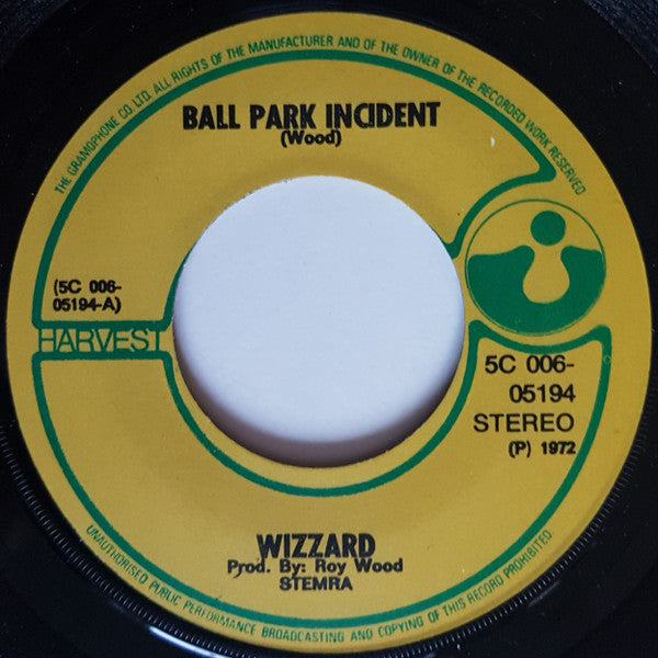 Wizzard (2) : Ball Park Incident (7", Single)