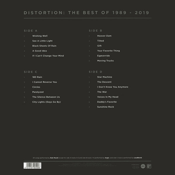 Bob Mould : Distortion: The Best Of 1989 - 2019 (2xLP, Comp, Ltd, Cle)