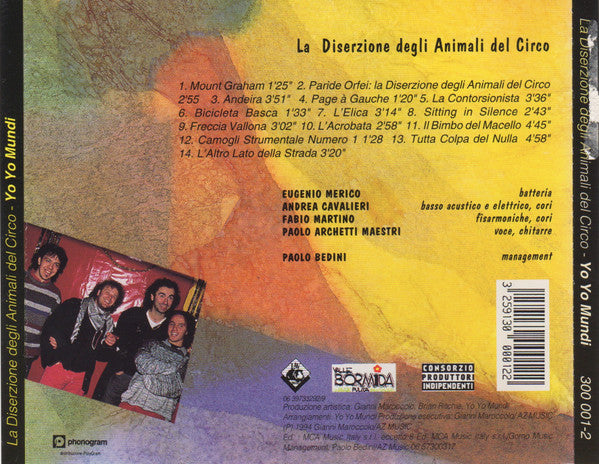 Yo Yo Mundi : La Diserzione Degli Animali Del Circo (CD, Album)
